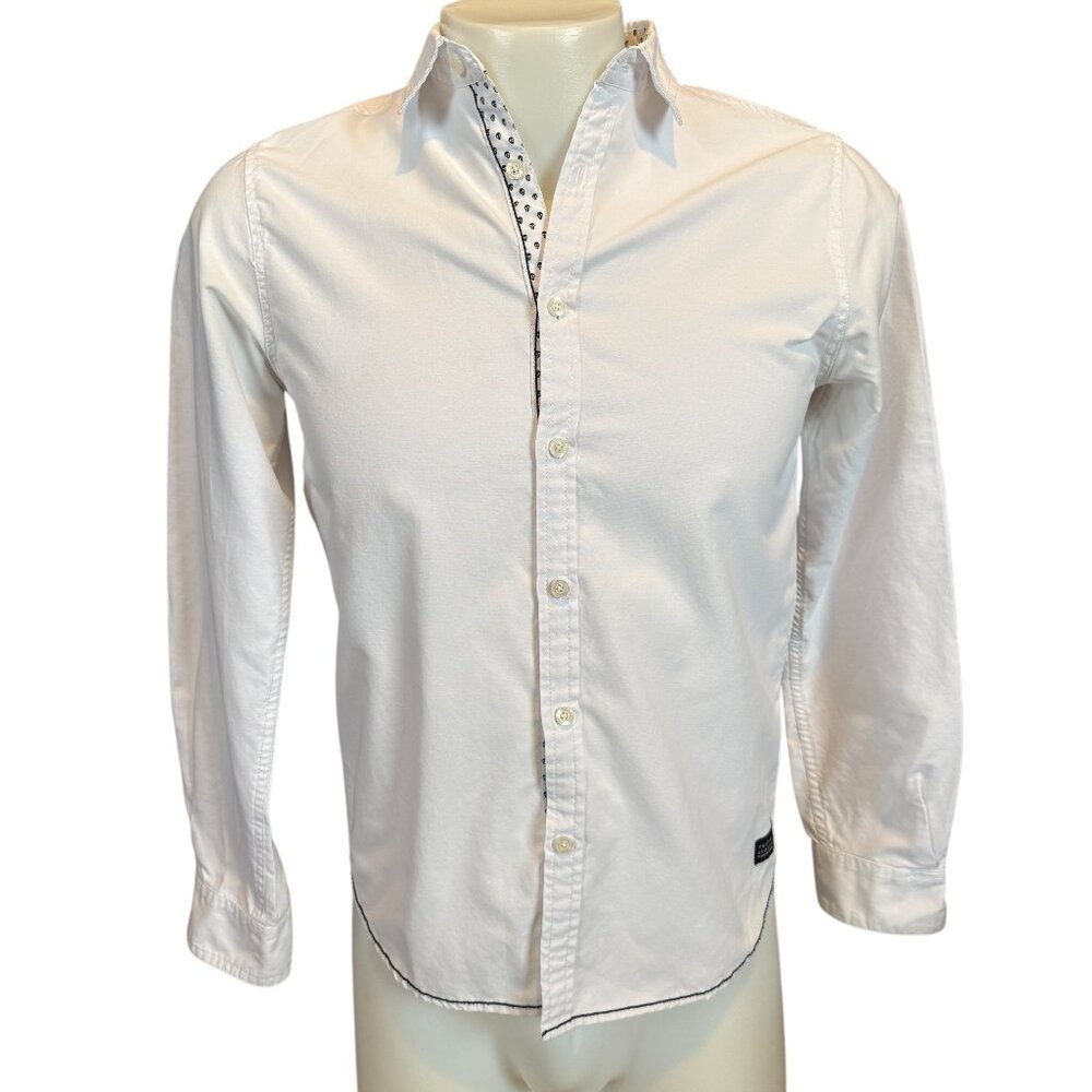 Truth Substance white collared long sleeve button down shirt men's size small